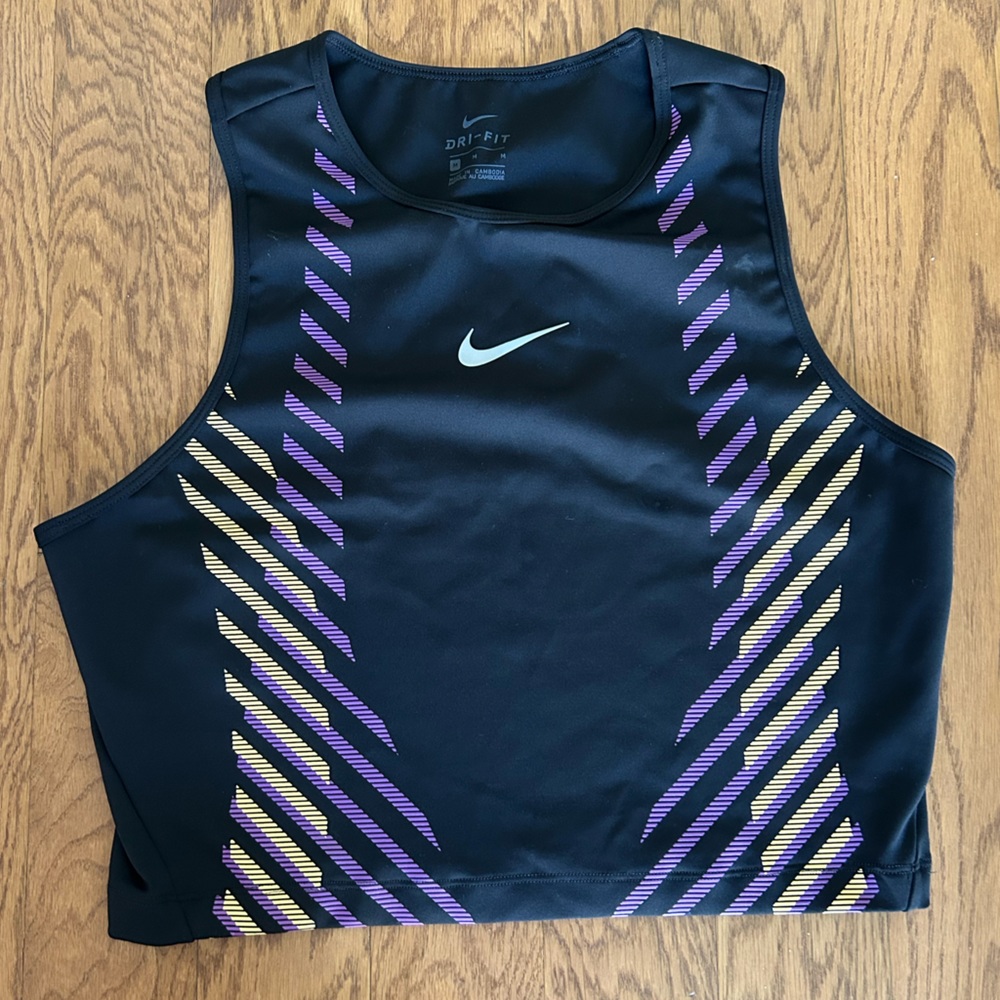 Nike Black Sleeveless Muscle Crop Top